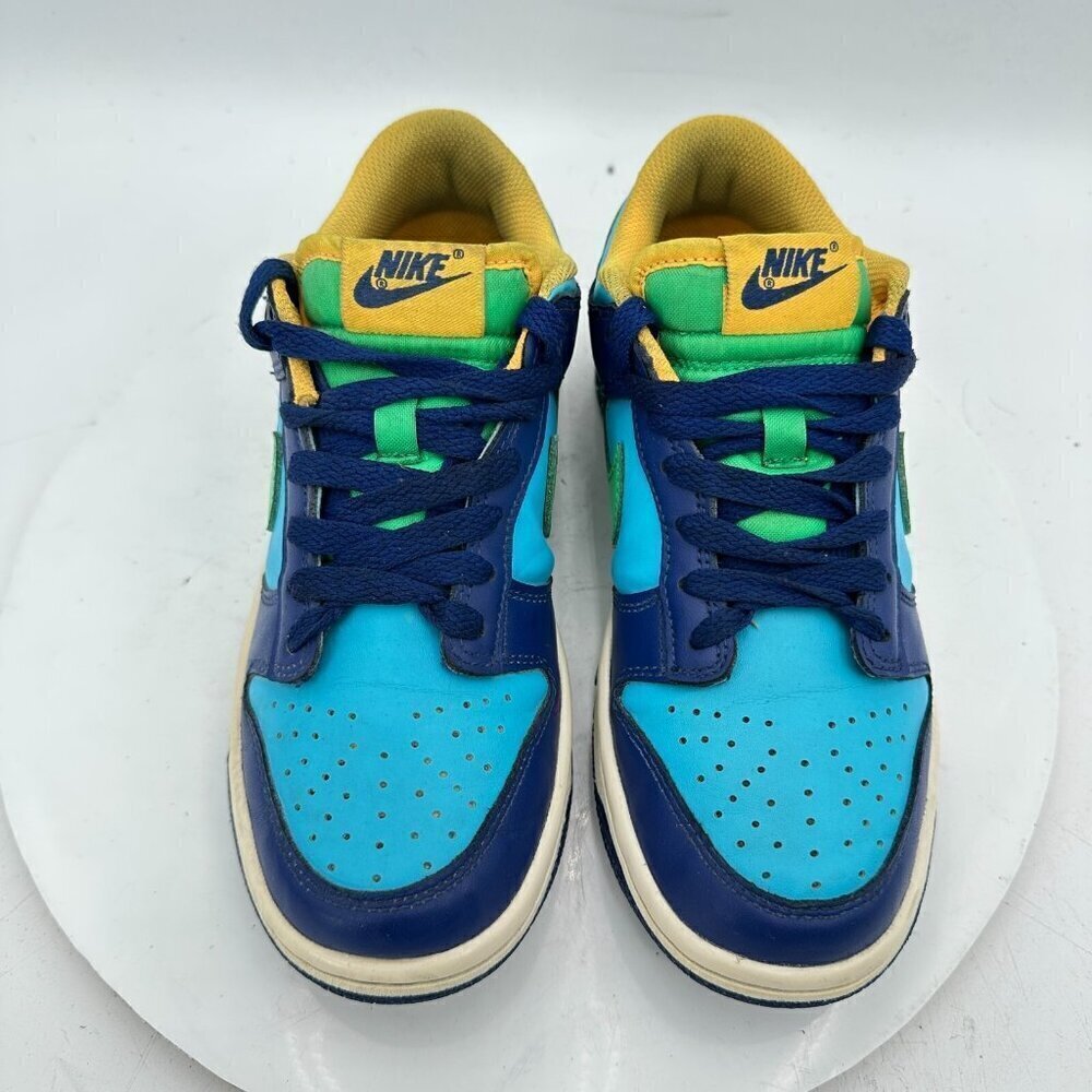 Nike Dunk Low Top All-Star Youth Size 5Y Women 6.5 DV1693-401 Blue Green Shoes - Picture 3 of 11